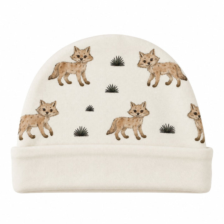 Reversible Organic Beanie in Coyote.