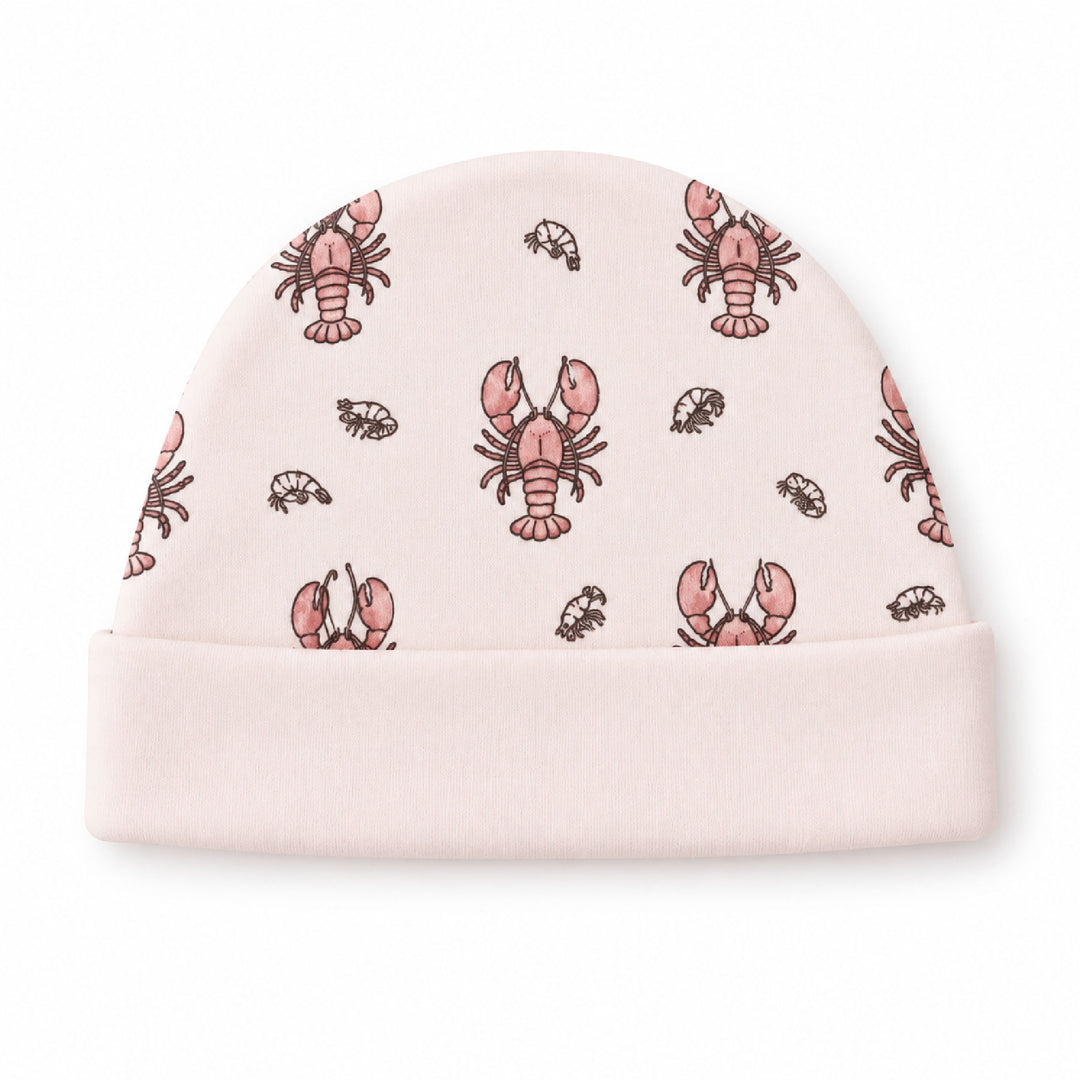 Reversible Organic Beanie in Lobster.