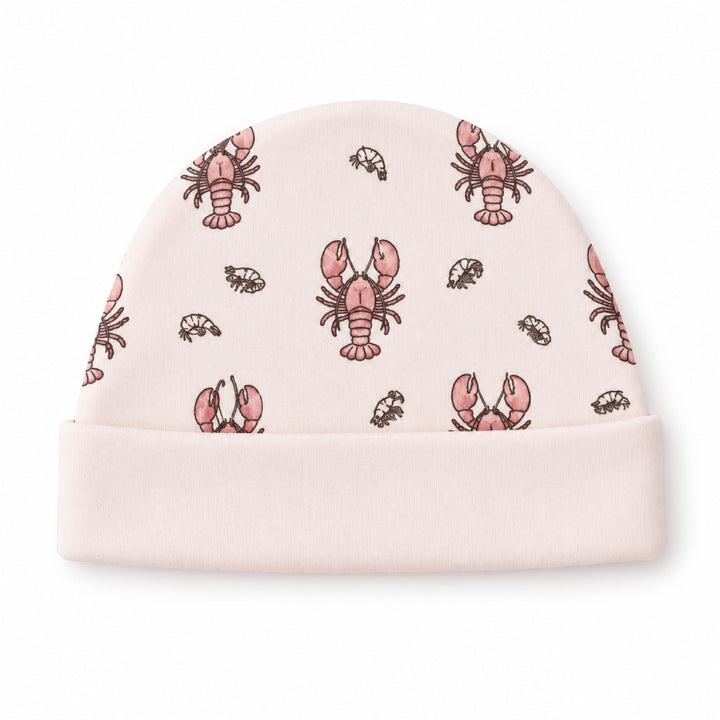 Reversible Organic Beanie in Lobster.