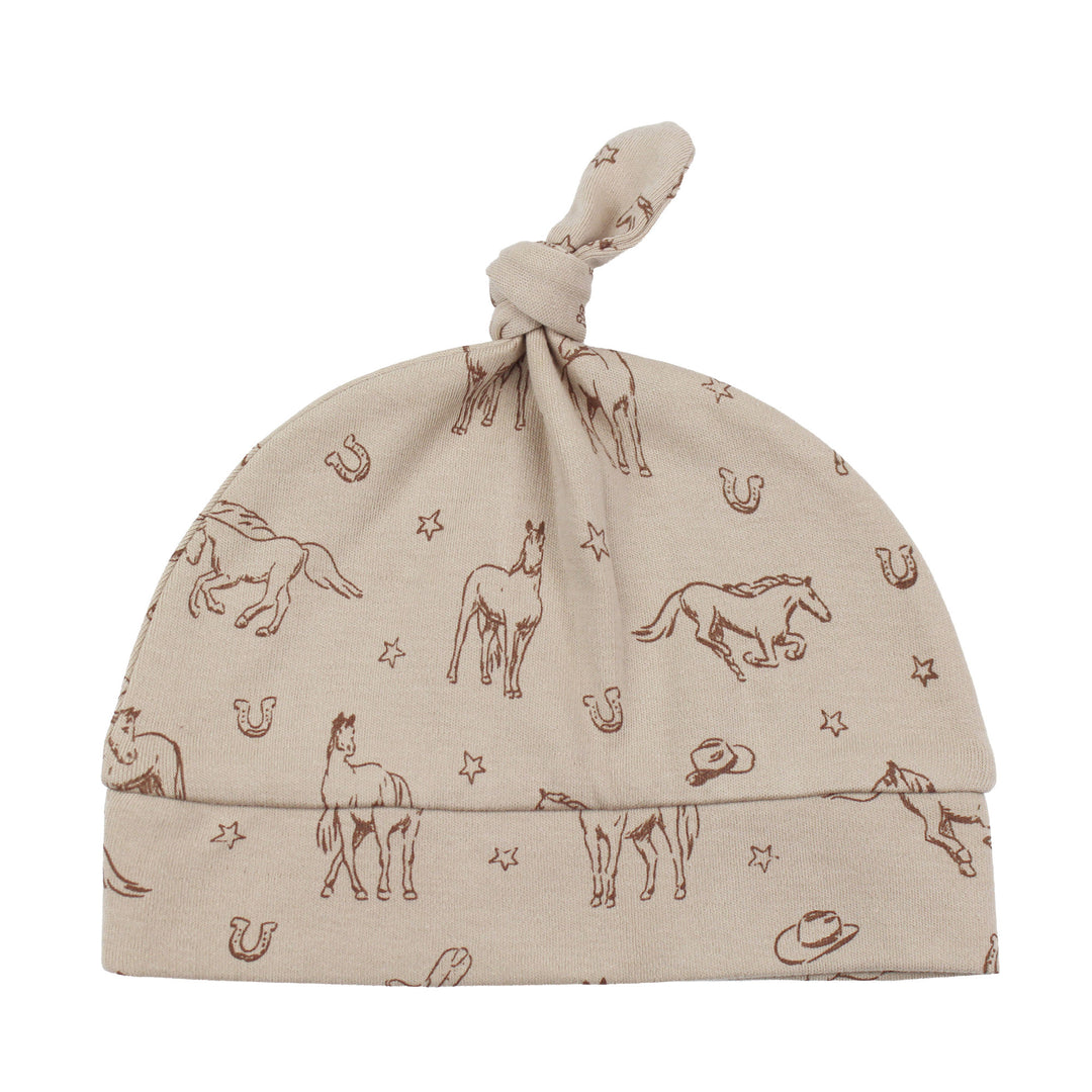 Organic Knotted Hat in Mini Buckaroo.