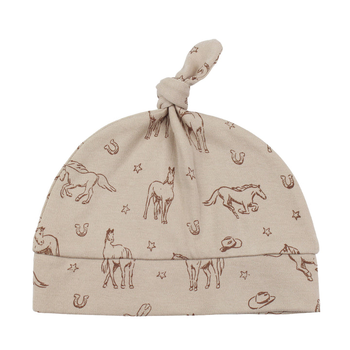 Organic Knotted Hat in Mini Buckaroo.