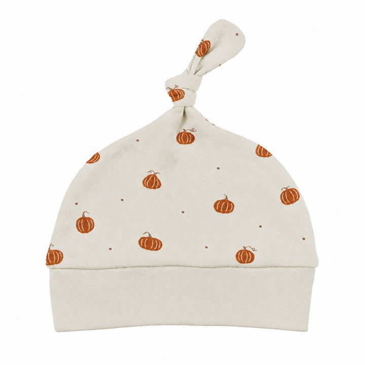 Organic Knotted Hat in Pumpkin Spice.