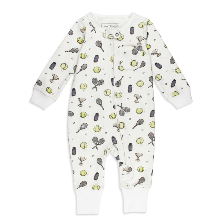 Organic Footless 2-Way Zipper Romper in Little Ace.