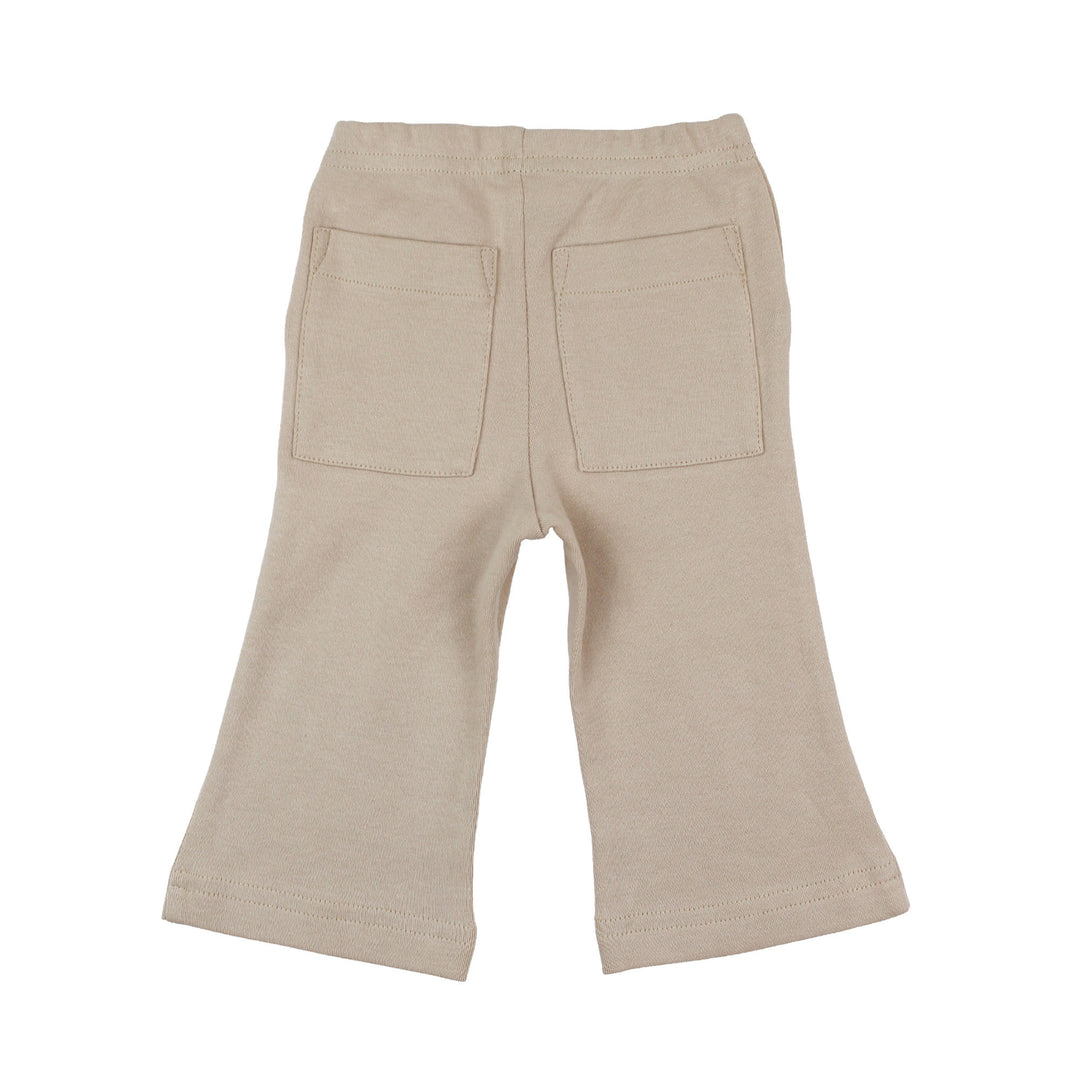 Back view of Organic Bootcut Pant in Oatmeal.