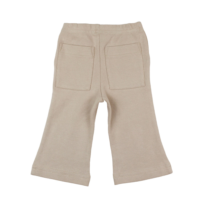 Back view of Organic Bootcut Pant in Oatmeal.