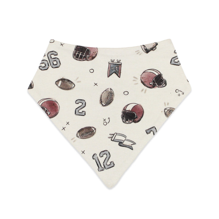 Organic Bandana Bib in Touchdown.