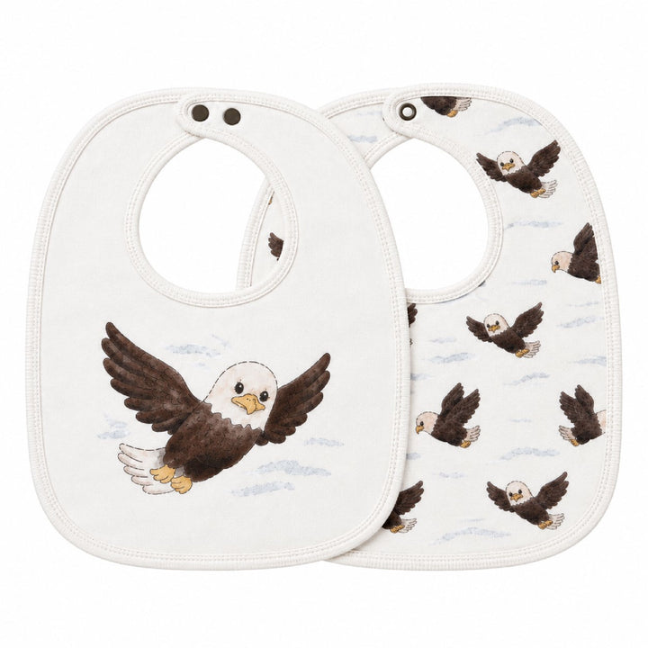 Organic Reversible Bib in Bald Eagle.