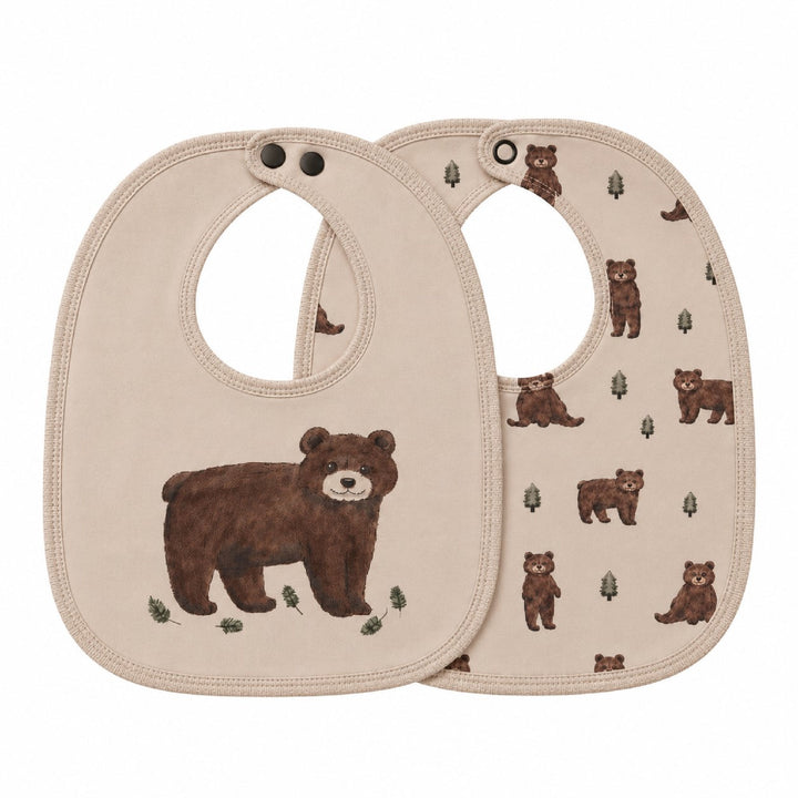 Organic Reversible Bib in Black Bear.