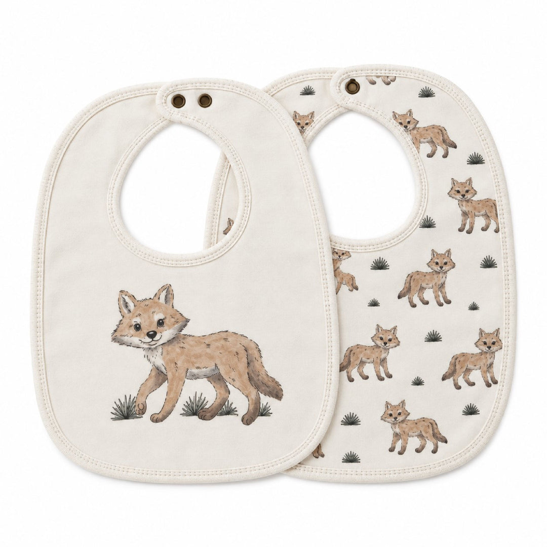 Organic Reversible Bib in Coyote.