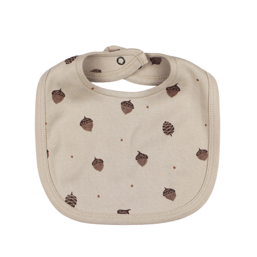 Organic 2-Layer Reversible Bib in Little Acorn.
