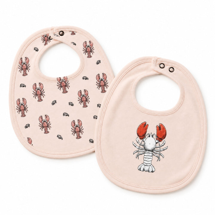 Organic Reversible Bib in Lobster.