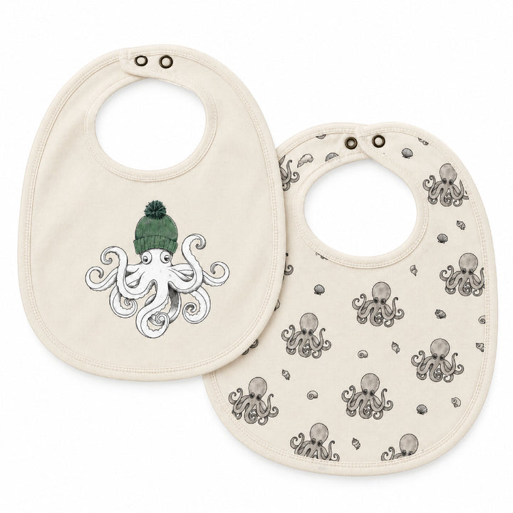 Organic Reversible Bib in Octopus.
