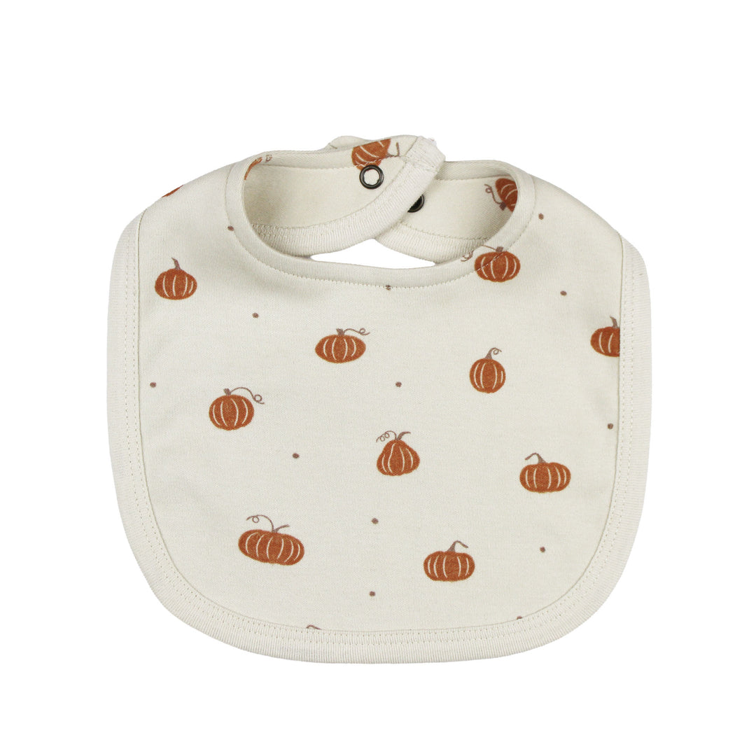 Organic 2-Layer Reversible Bib in Pumpkin Spice.