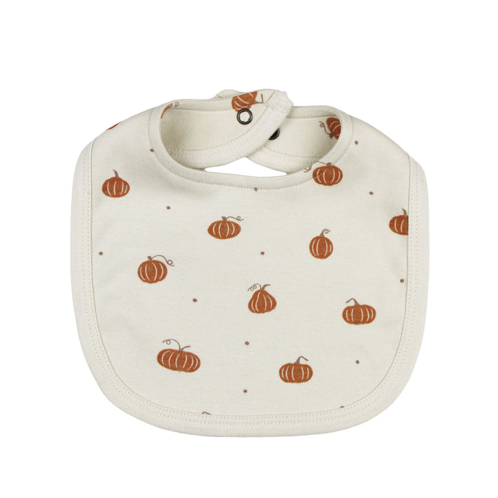Organic 2-Layer Reversible Bib in Pumpkin Spice.