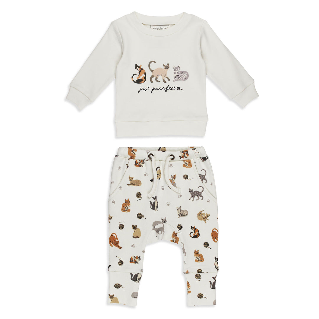 Organic Sweatshirt & Jogger Set in 9 Lives.
