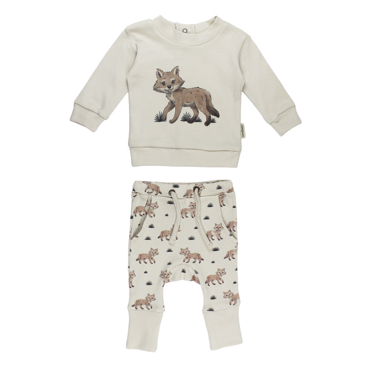 Organic Sweatshirt & Jogger Set in Coyote.