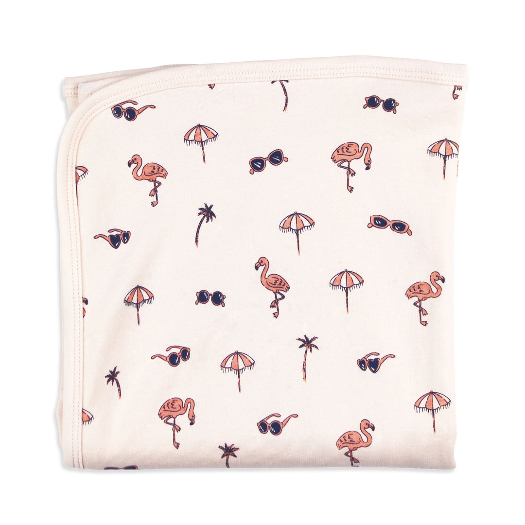 Organic Blanket in Flamingo.