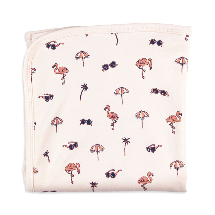 Organic Blanket in Flamingo.