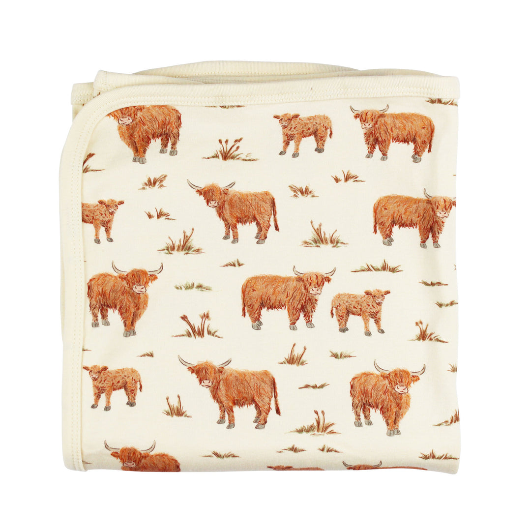 Organic Blanket in Highland Cow.