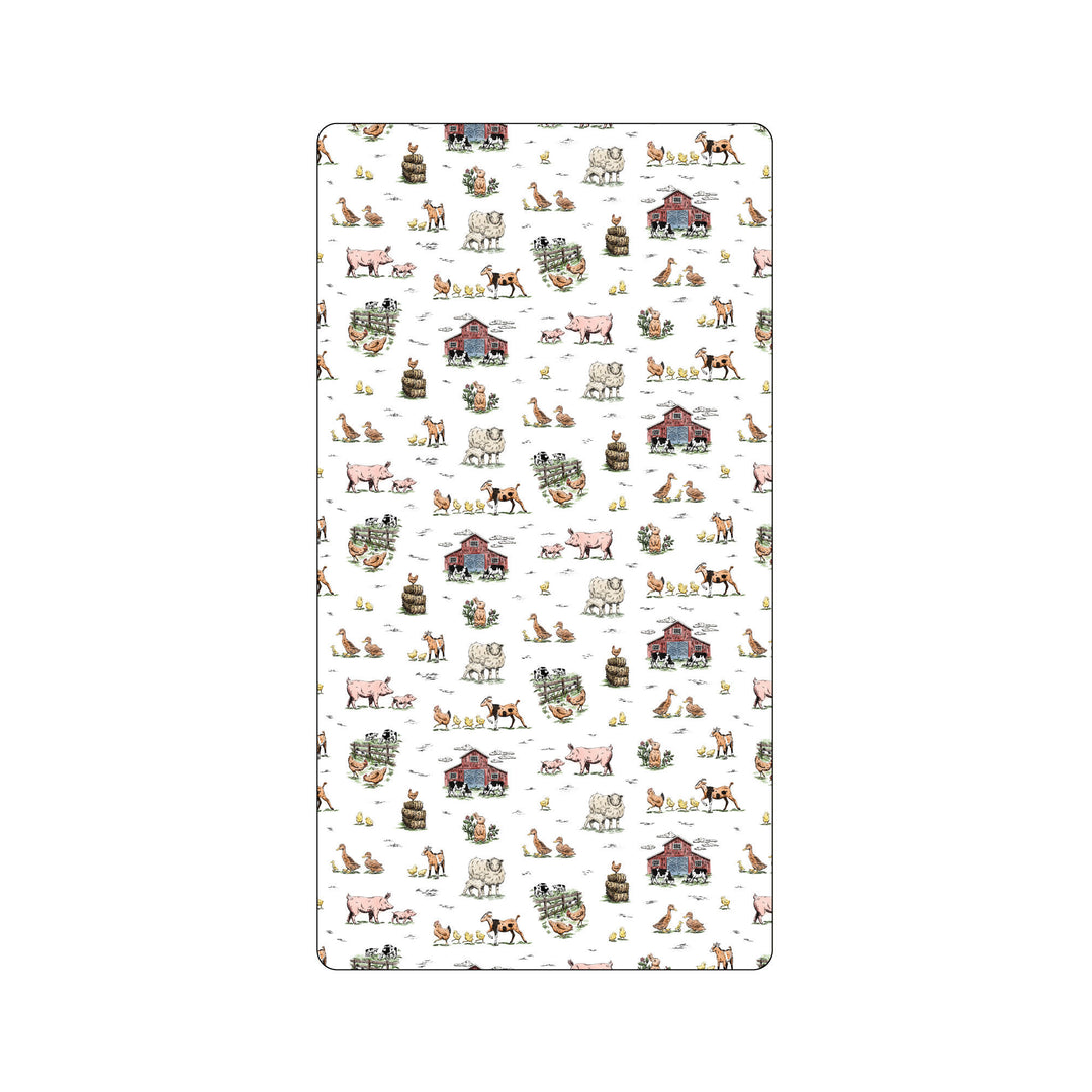 Organic Crib Sheets in Farm Friends.