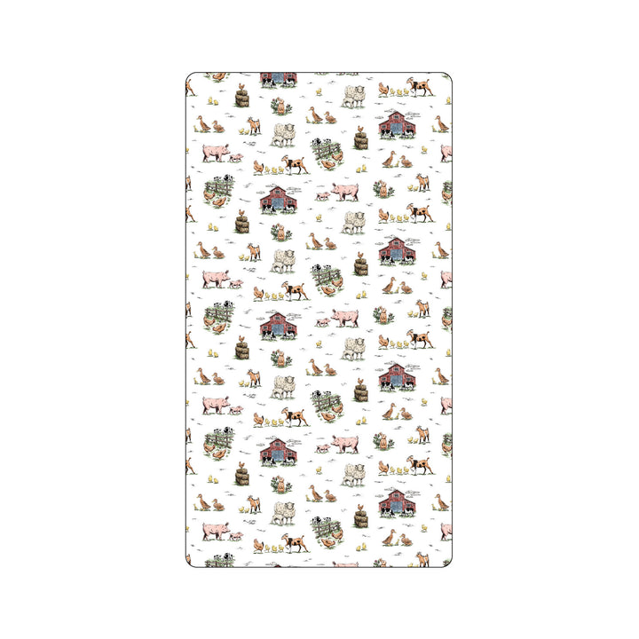 Organic Crib Sheets in Farm Friends.