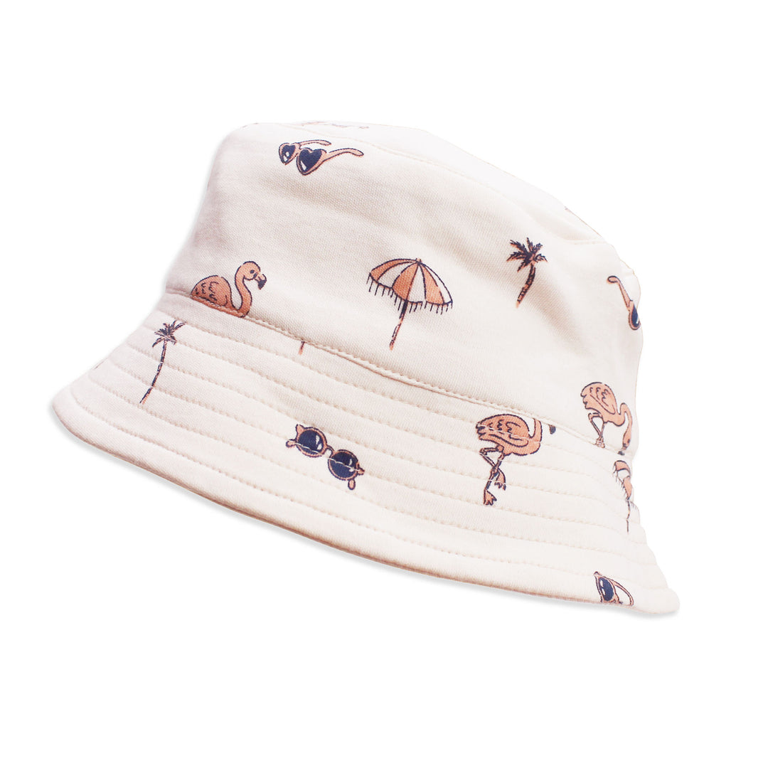Organic Bucket Hat in Flamingo.