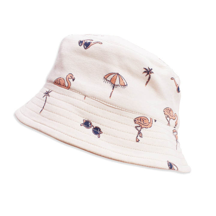 Organic Bucket Hat in Flamingo.