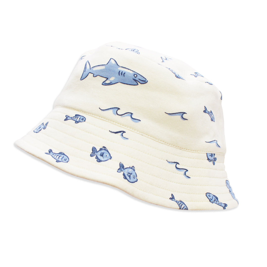 Organic Bucket Hat in Shark.