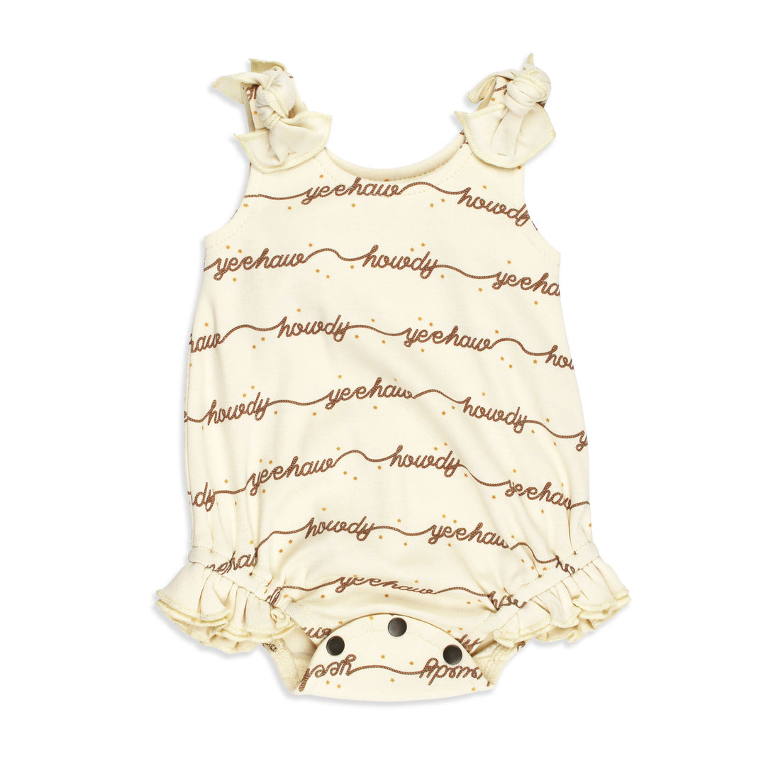 Organic Bowtie Shoulder Bodysuit in Howdy.
