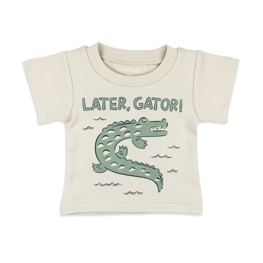 Organic Boxy Tee in Alligator.