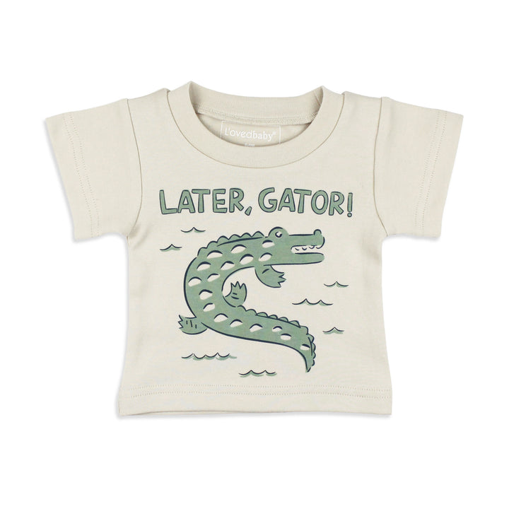 Organic Boxy Tee in Alligator.