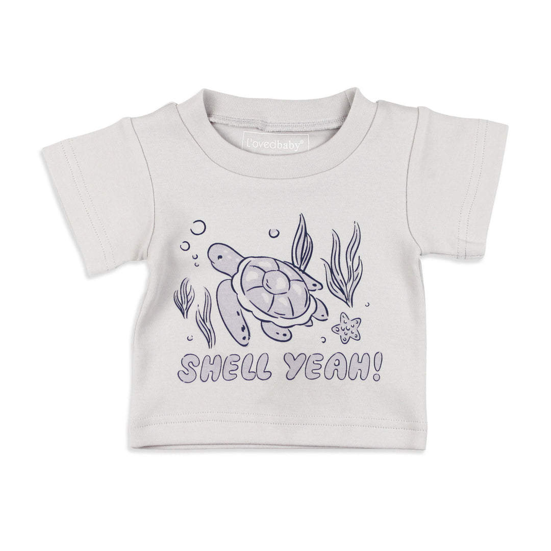 Organic Boxy Tee in Sea Turtle.