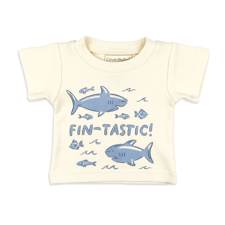 Organic Boxy Tee in Shark.