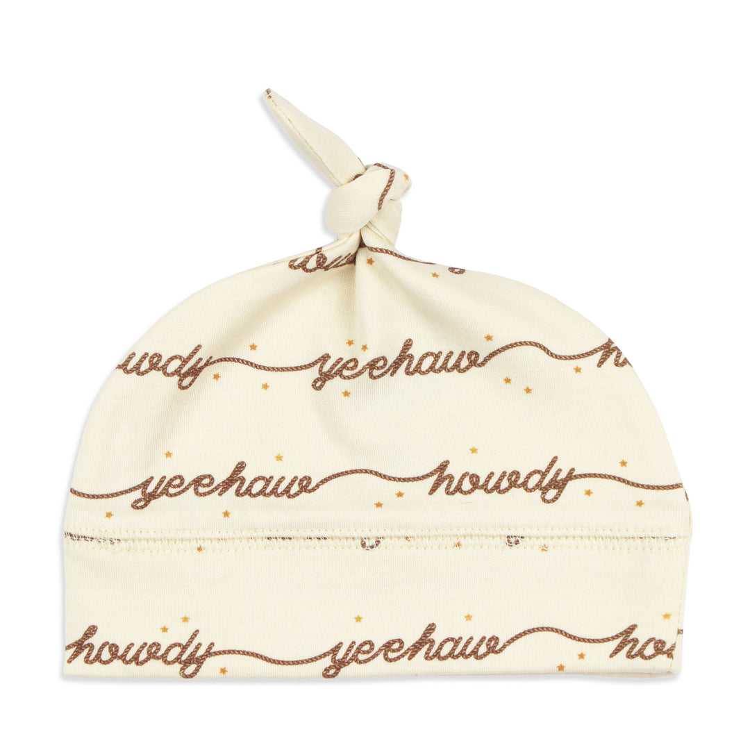 Organic Knotted Hat in Howdy.