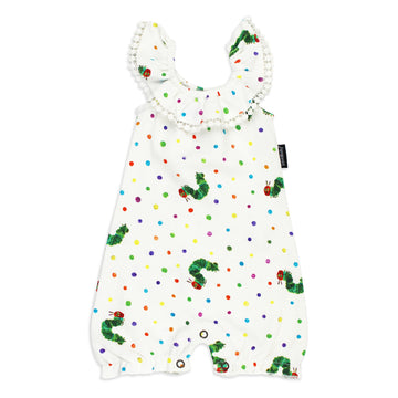 Organic Bubble Romper in Caterpillar, Flat