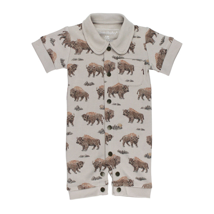 Organic S/Sleeve Coverall in Bison.