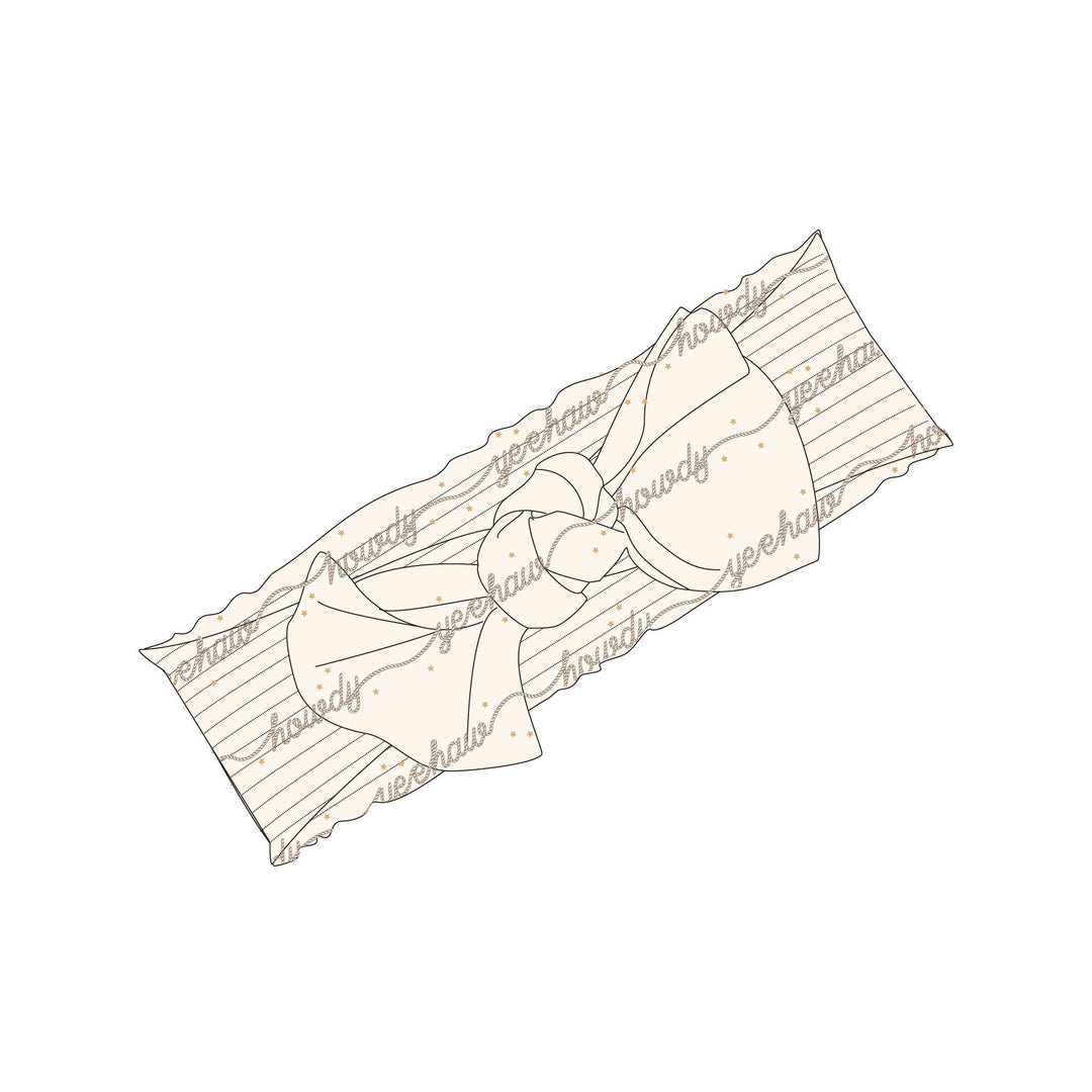 Organic Smocked Headband in Howdy.