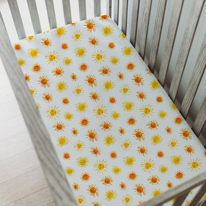 Organic Crib Sheet 2-Pack in Sunny Day.