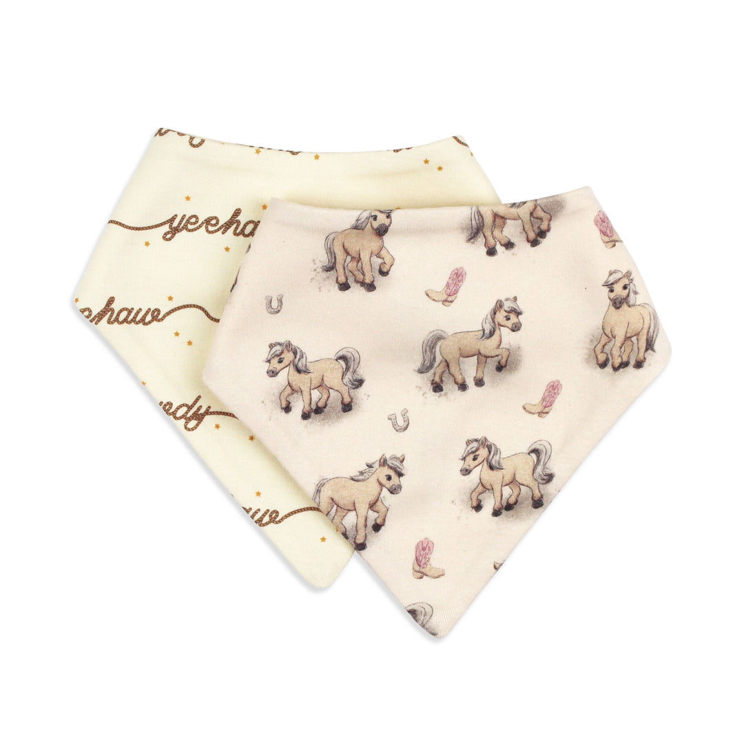 Organic Bandana Bib, 2-Pack in Blush Boots.
