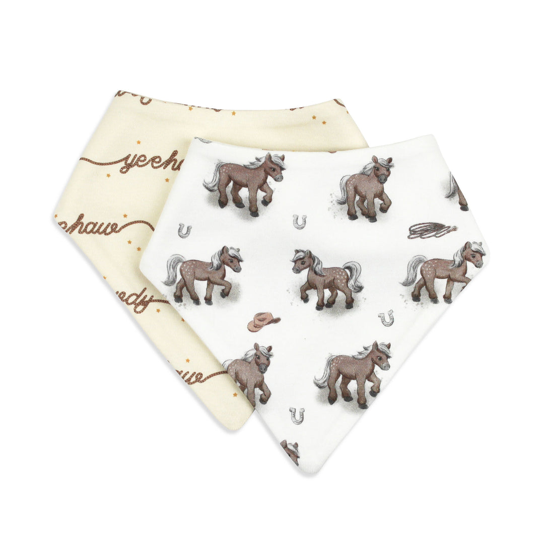 Organic Bandana Bib, 2-Pack in Little Lasso.