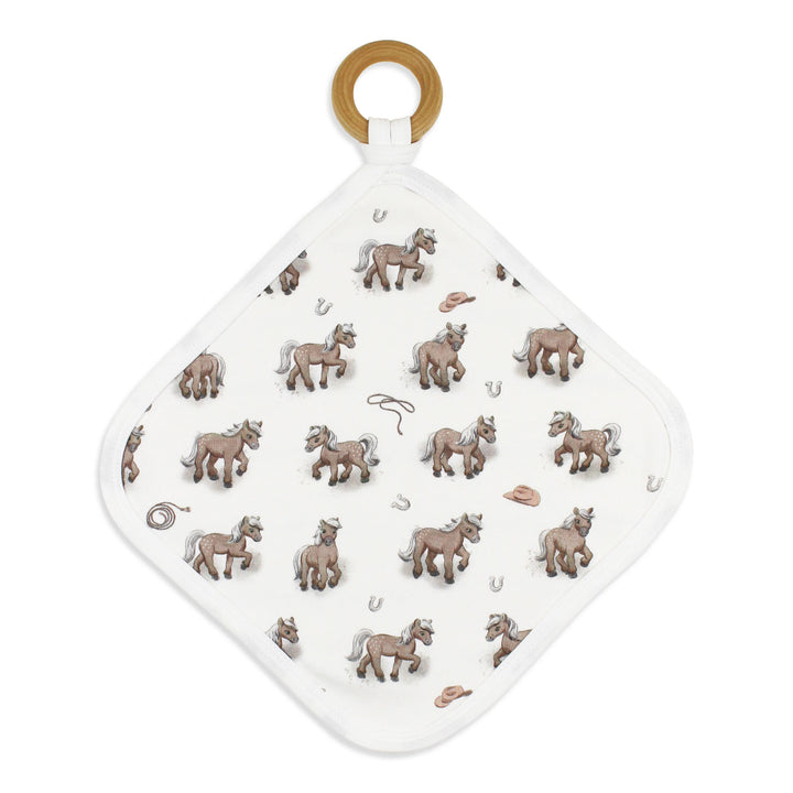 Lovey with Removable Teething Ring in Little Lasso.