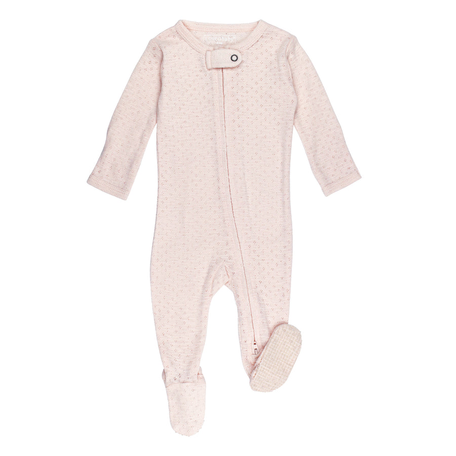 Nature Baby Light Cotton Cardi - Woodrose Pointelle