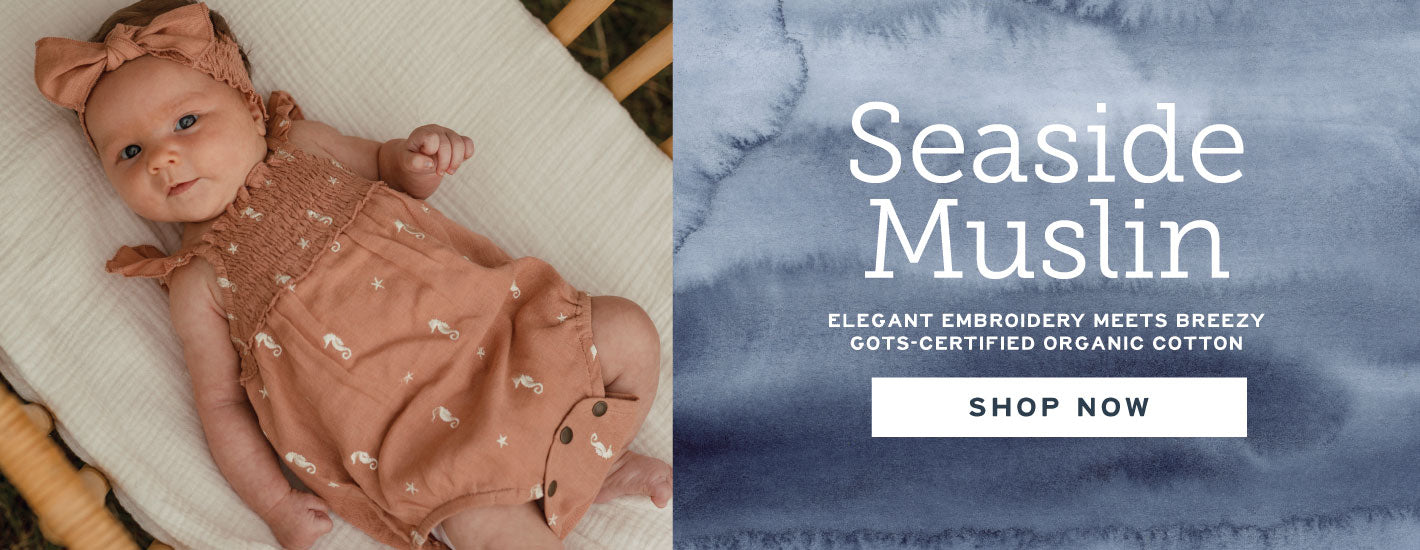 Seaside Muslin - Elegant Embroidery Meets Breezy GOTS-certified Organic Cotton - Shop Now