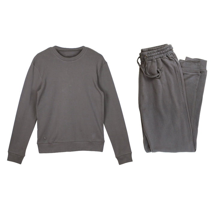 Gray | Women's Organic Comfy Crew & Jogger Set