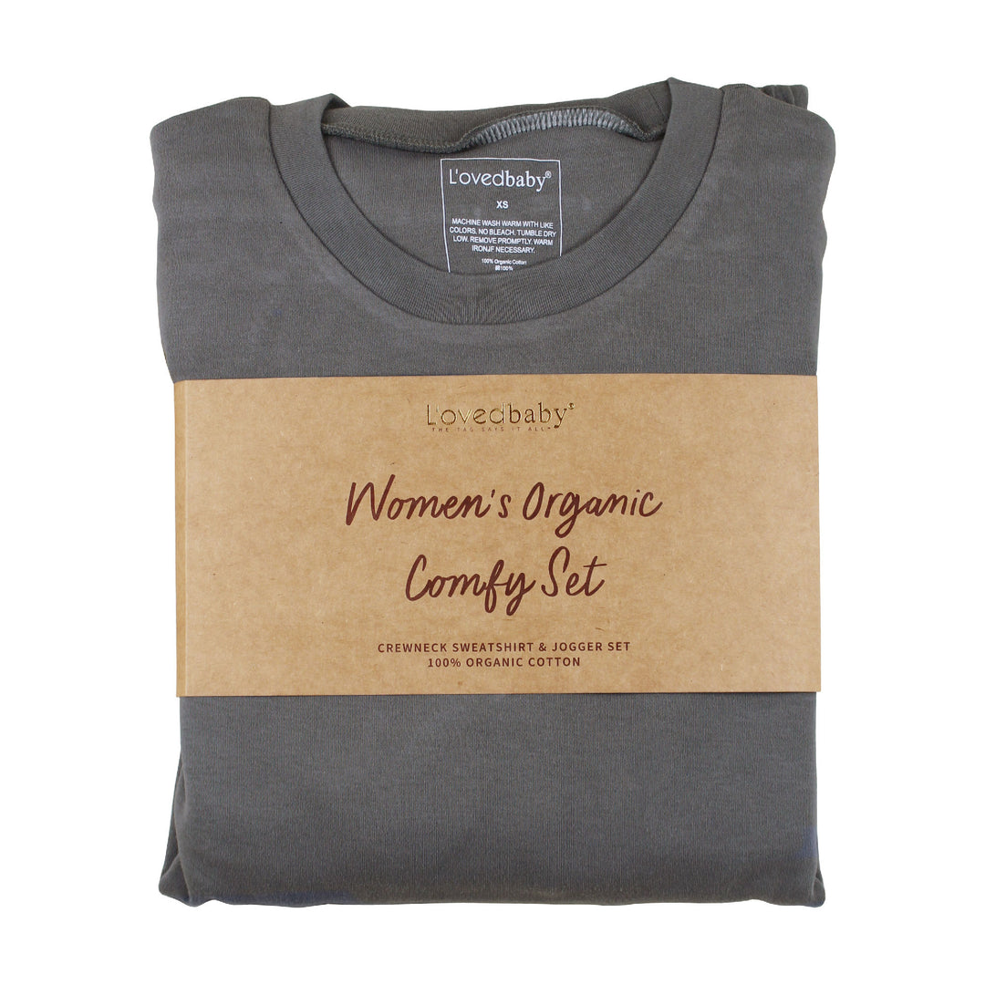 Gray | Women's Organic Comfy Crew & Jogger Set