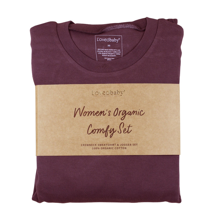 Plum | Women's Organic Comfy Crew & Jogger Set