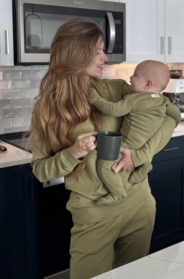 Sage | Women's Organic Comfy Crew & Jogger Set