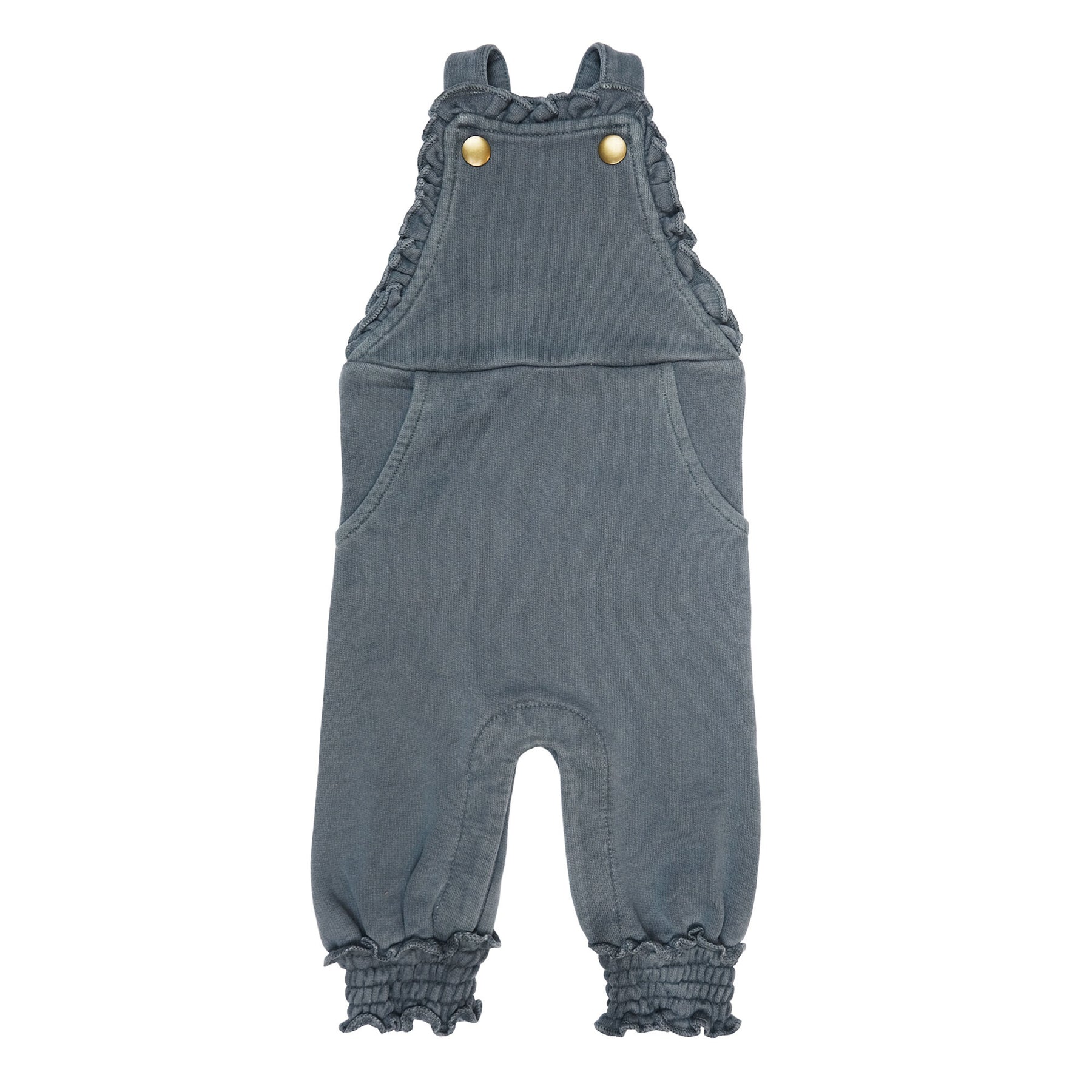 Moonstone | Organic French Terry Ruffle Overall – L'ovedbaby