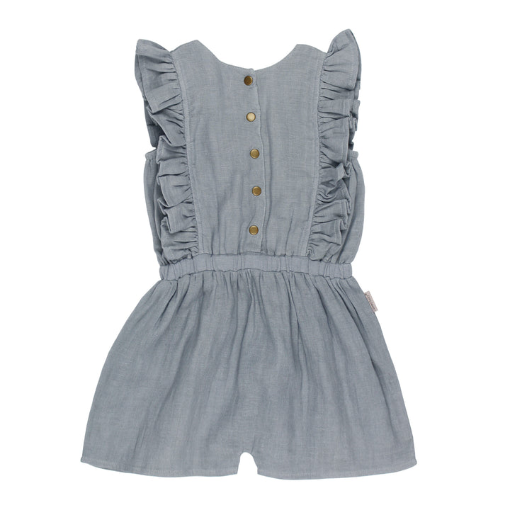 Kids' Organic Muslin Ruffle Jumper in Twilight.