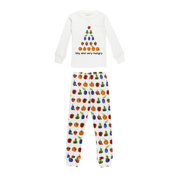 Kids' Organic L/Sleeve PJ Set in Still Hungry.